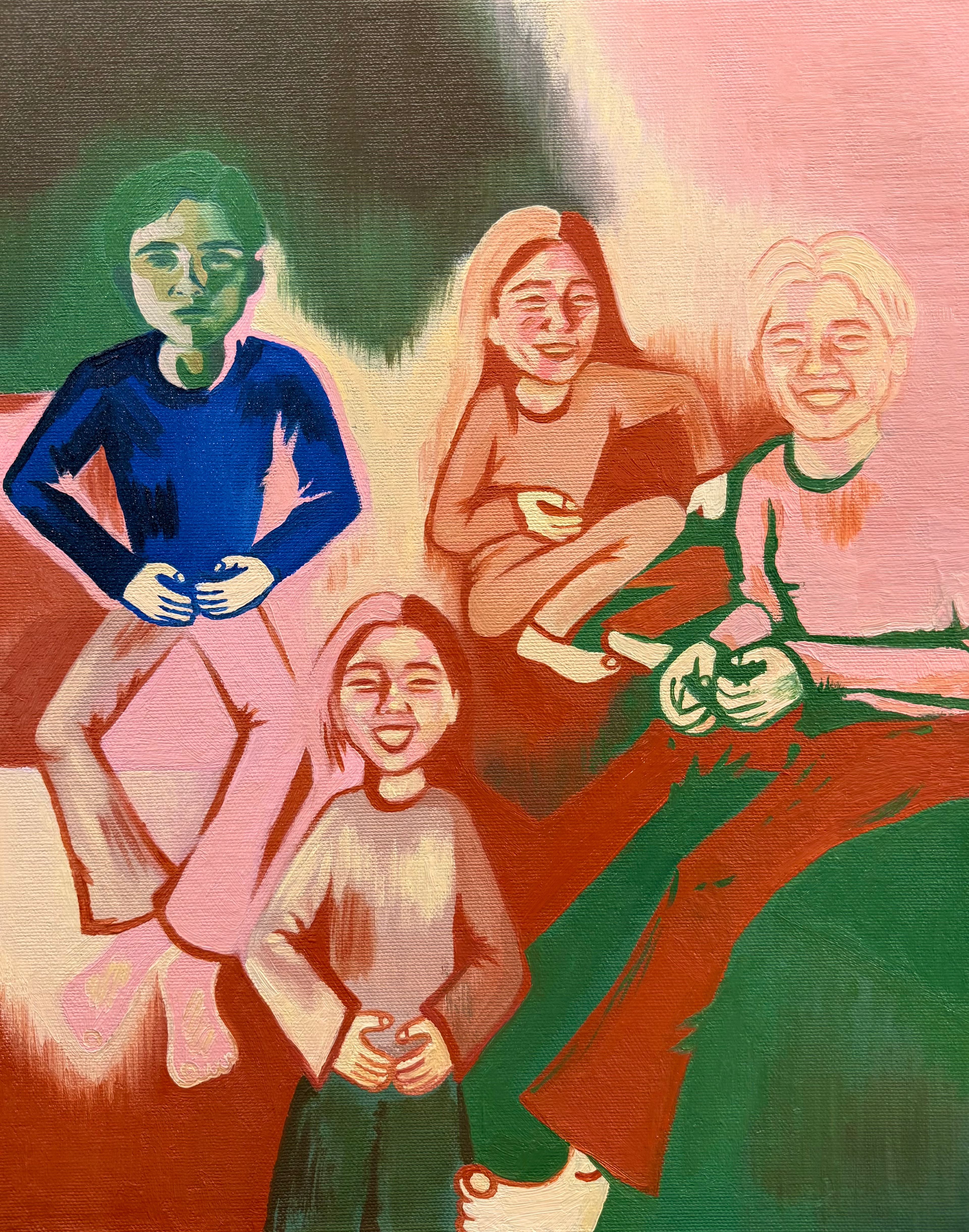 Game On!, oil on canvas by Allegra.