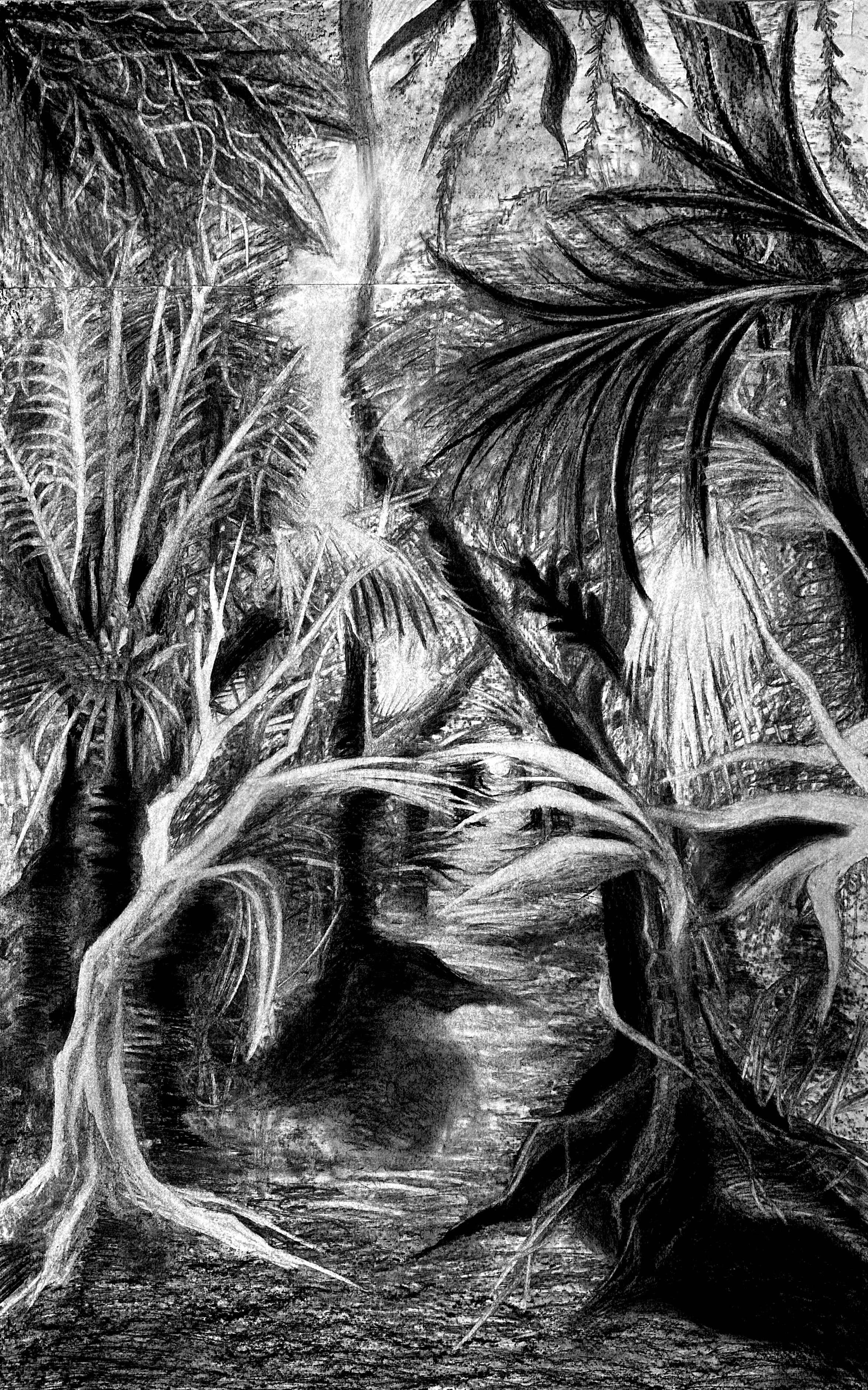 Ghost Tree, oil on canvas by Allegra.
