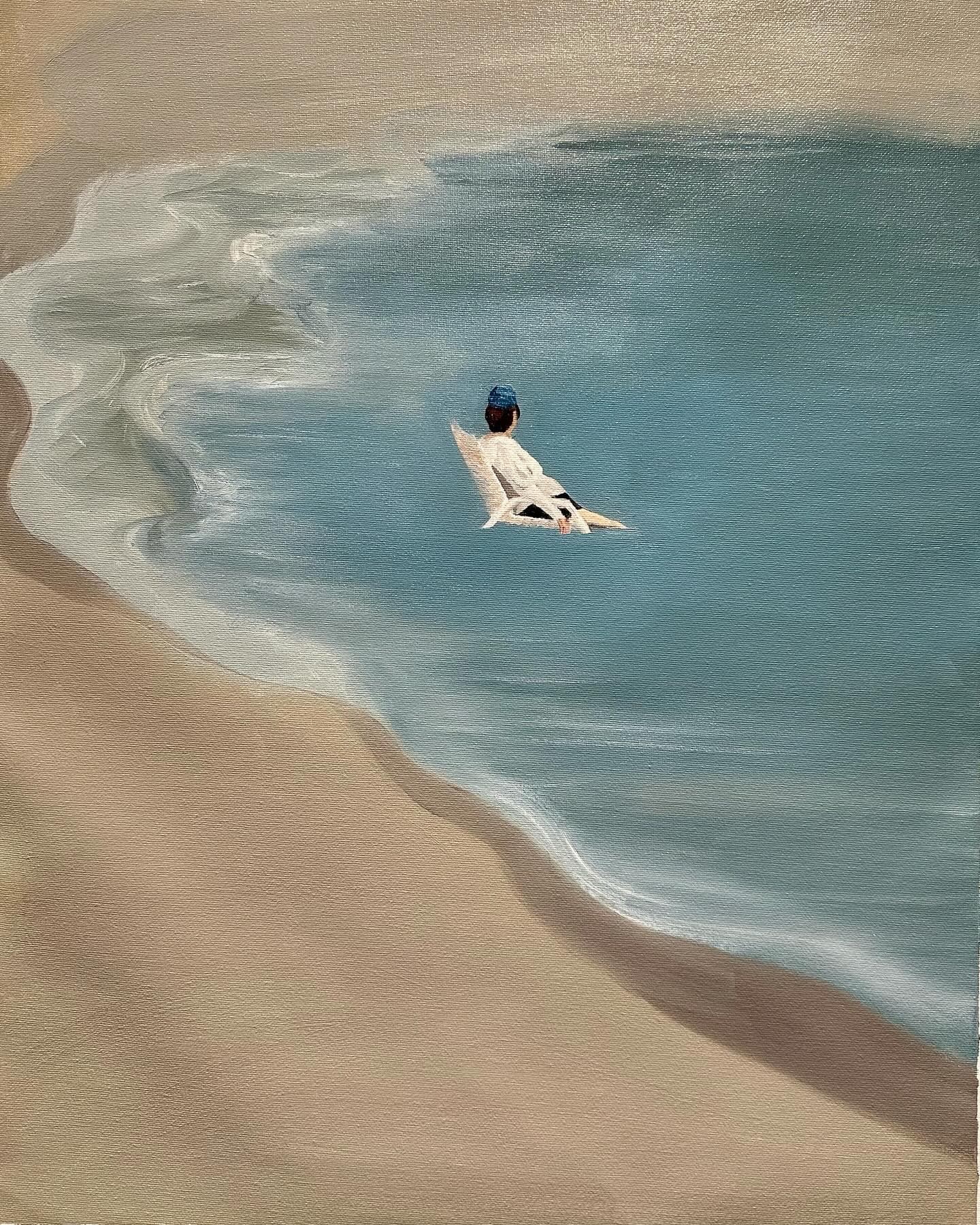 Lazy, oil on canvas by Allegra.