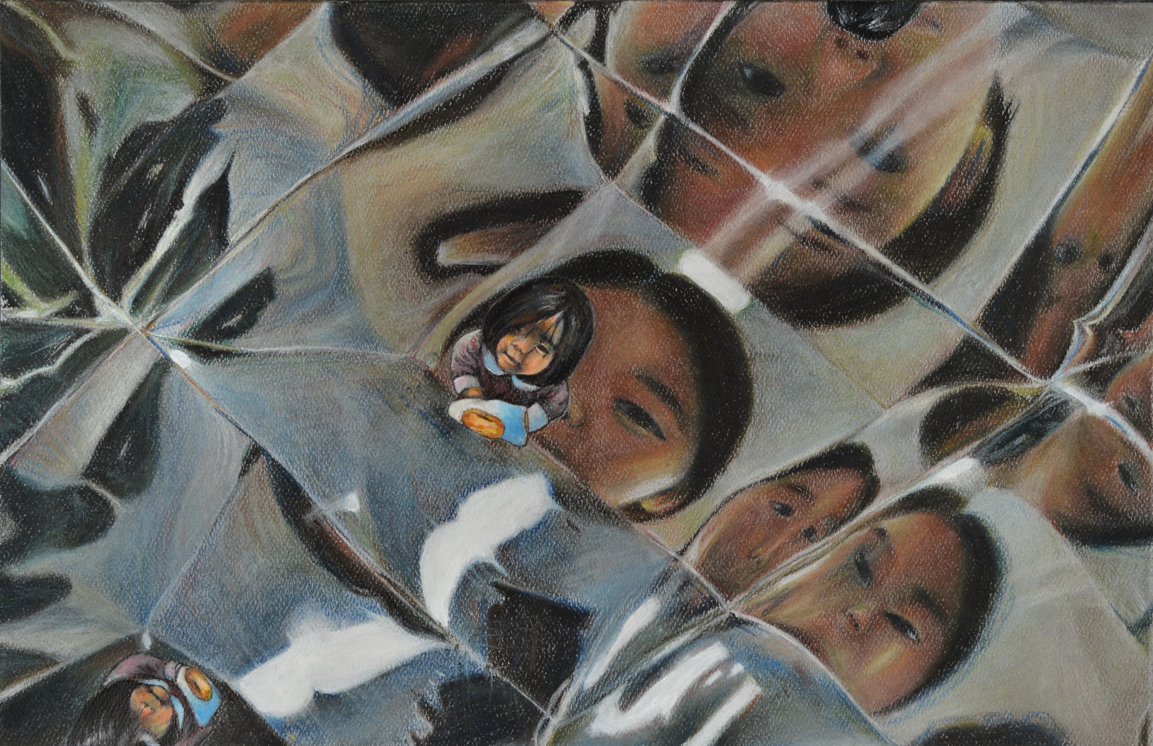 Looking Back, oil on canvas by Allegra.