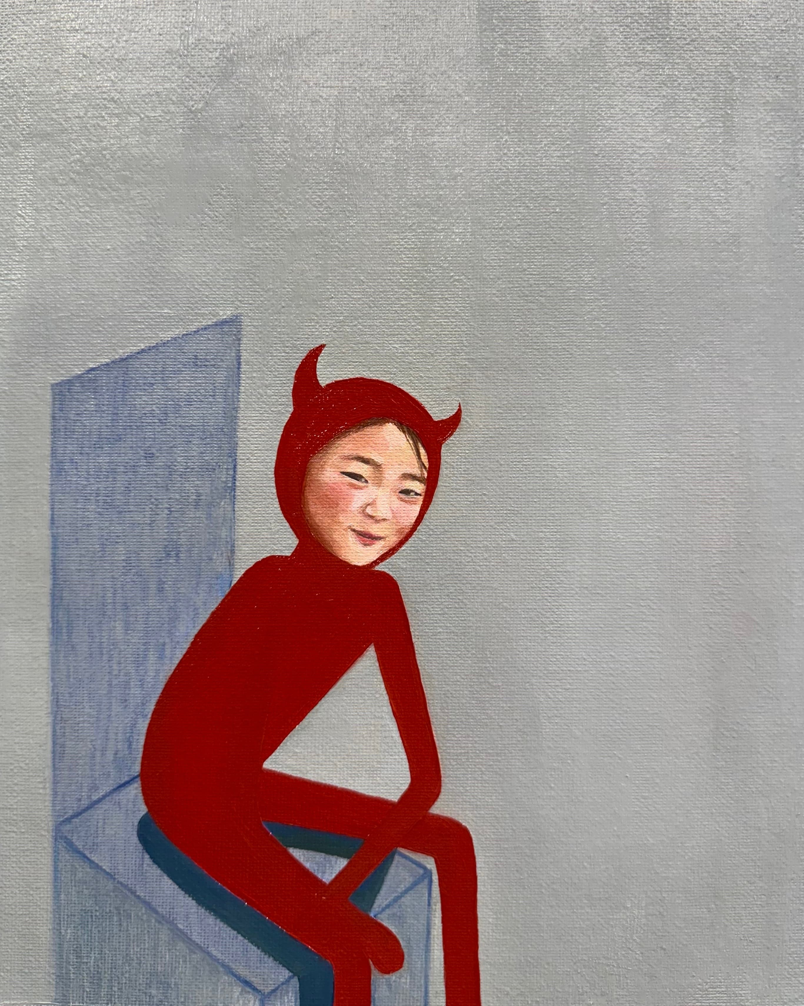 Oh Devil!, oil on canvas by Allegra.