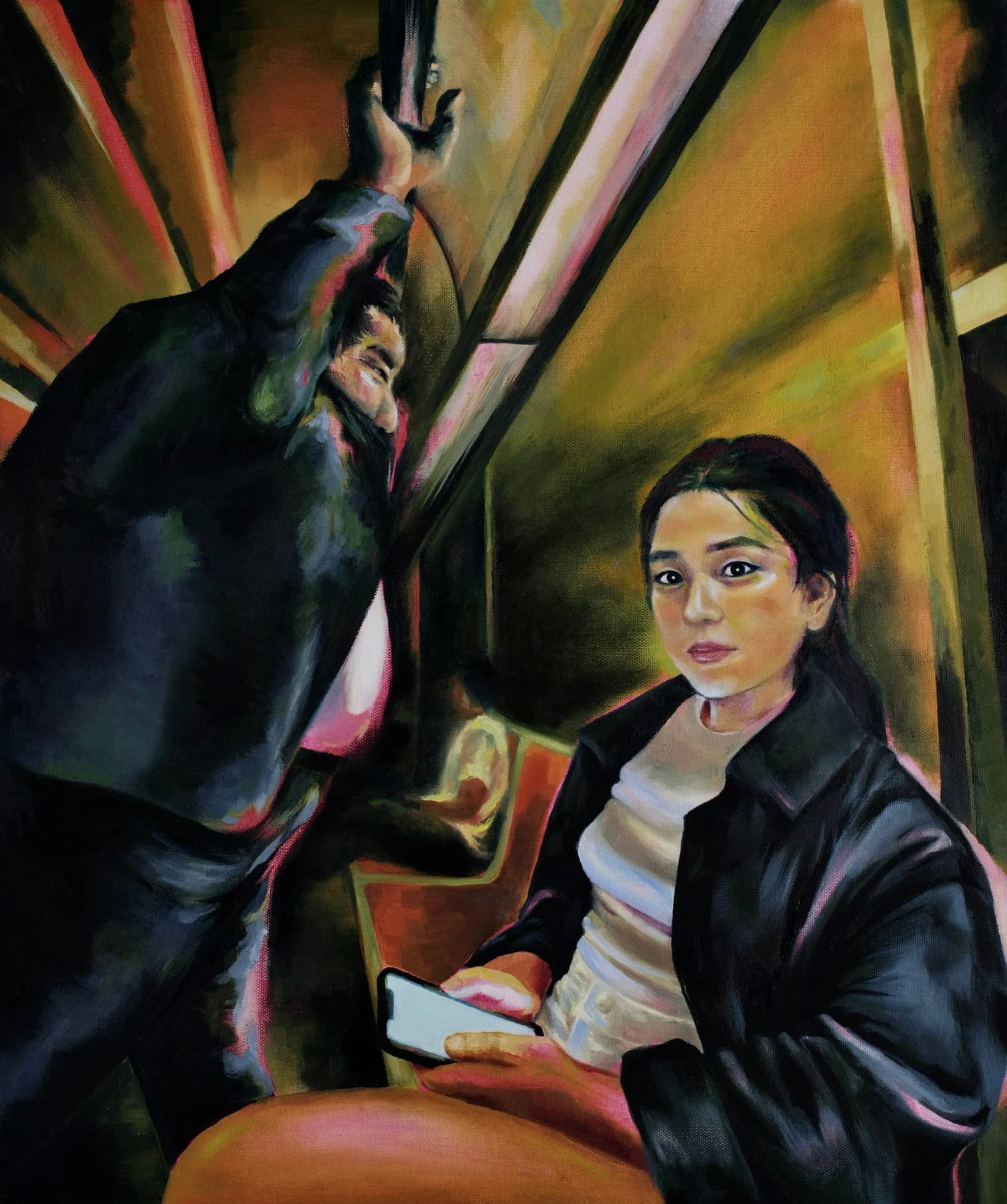 Personal Space, oil on canvas by Allegra.